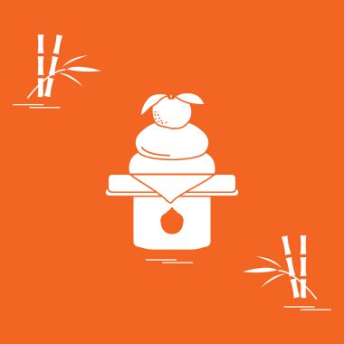 Kagami mochi - geleneksel yeni yıl Japonya'da davranır..