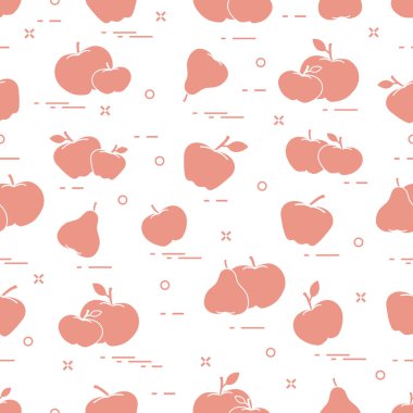 Sulu meyve elma ve armut. Seamless modeli.