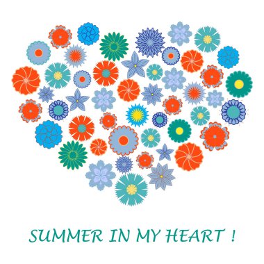 Renkli çiçek bir duymak şeklinde ortaya konulan güzel resim