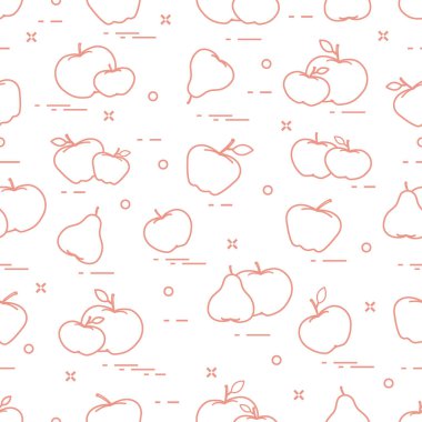 Sulu meyve elma ve armut. Seamless modeli.