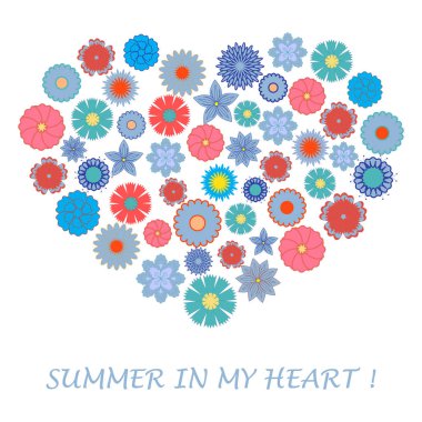 Renkli çiçek bir duymak şeklinde ortaya konulan güzel resim