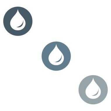 Üç renkli yakıt damlacıkları silueti c olarak stilize simgesi