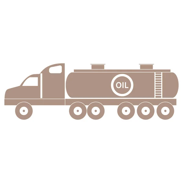 Stylized icon of the oil tanker/fuel tanker — Stock Vector