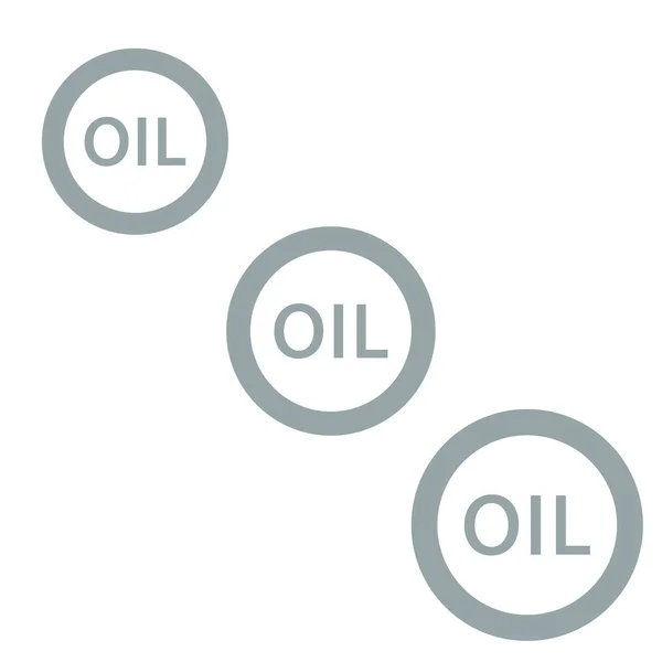 Icono estilizado de los tres óleos de inscripción — Vector de stock