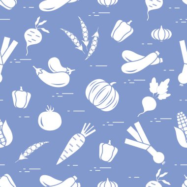 Desen: Sonbahar mevsim sebzeleri.