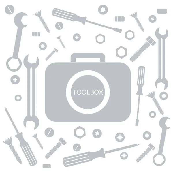Imagem agradável de um saco colorido com uma variedade de ferramentas para rápido —  Vetores de Stock