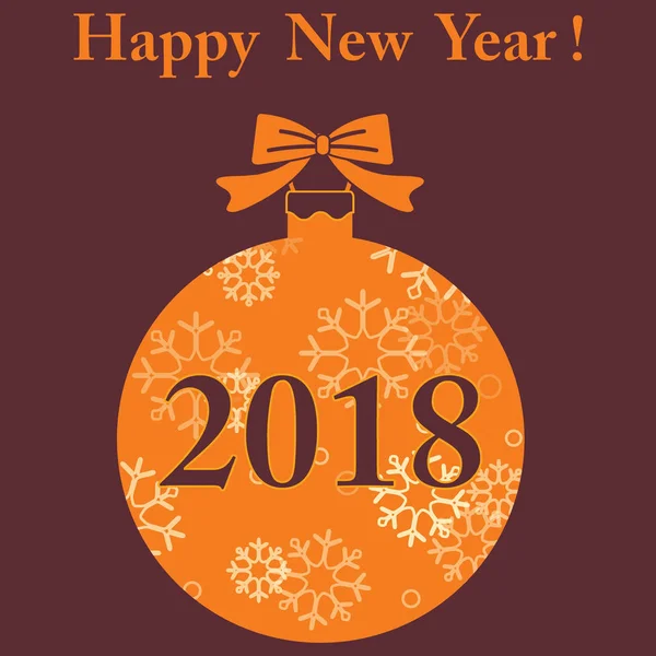 Kar taneleri ve yay ile Noel top.