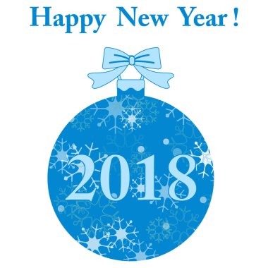 Kar taneleri ve yay ile Noel top.