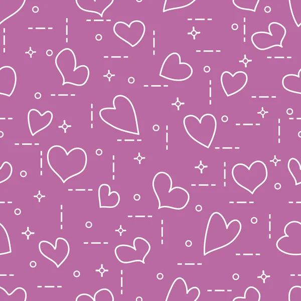 Mignon motif sans couture avec des cœurs. Valentine's — Image vectorielle