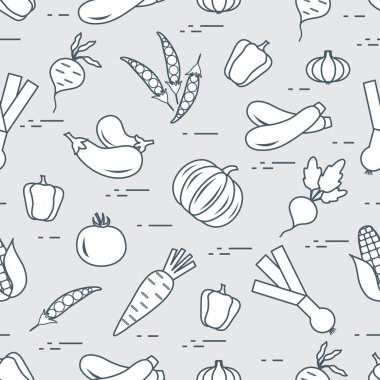 Desen: Sonbahar mevsim sebzeleri.