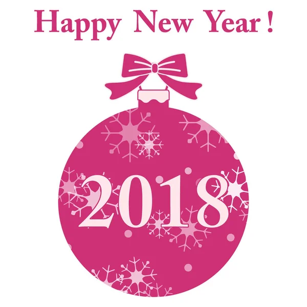 Kar taneleri ve yay ile Noel top.