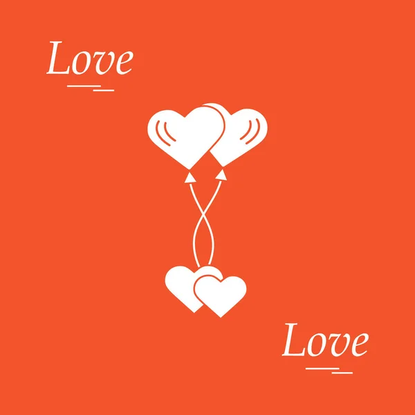 Милі векторні ілюстрації символів кохання: повітряні кульки іко — стоковий вектор