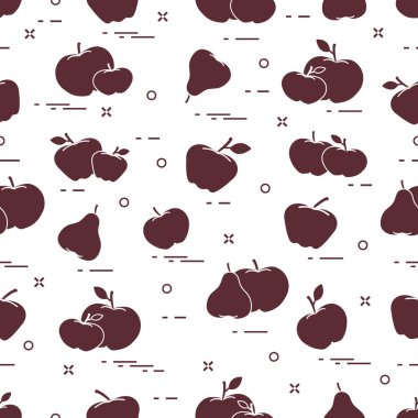 Sulu meyve elma ve armut. Seamless modeli.