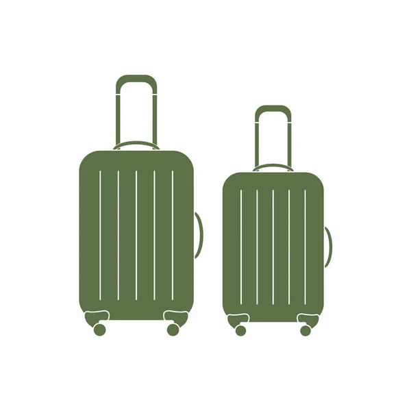 Vector illustration of suitcases for travel. Summer time, vacati — Stock Vector