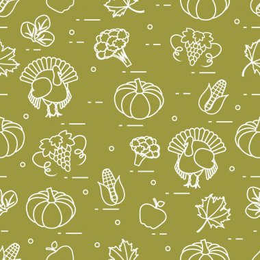 Mutlu Şükran günü çizgi film desen.