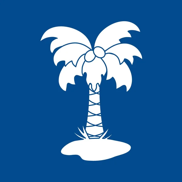 Icône vectorielle mignonne du palmier . — Image vectorielle