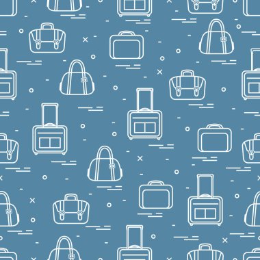 Şirin seamless modeli ile farklı çanta ve bavul için trave