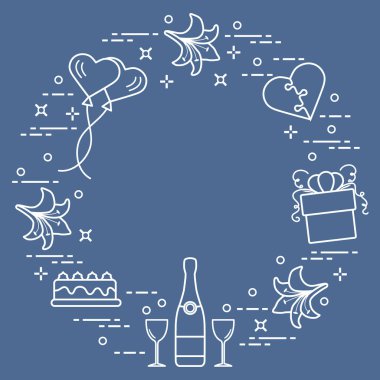 Sevgililer günü: hediye, Balonlar, pasta, kalp, lily