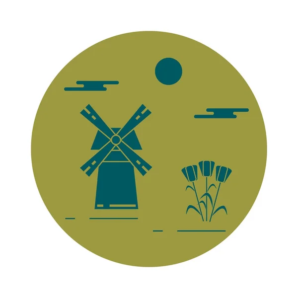 Иллюстрация с символами Голландии. Путешествия и отдых . — стоковый вектор