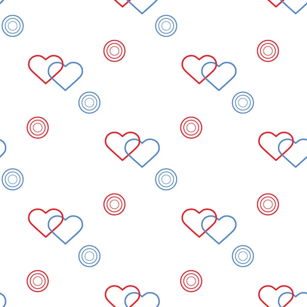 Seamless pattern with hearts. Valentine's Day — Stock Vector