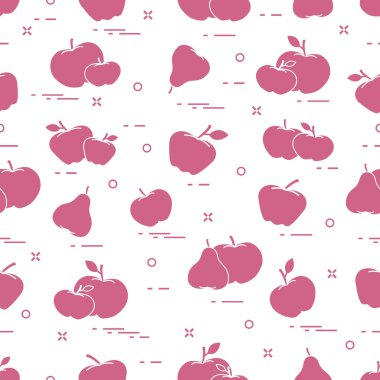 Sulu meyve elma ve armut. Seamless modeli.