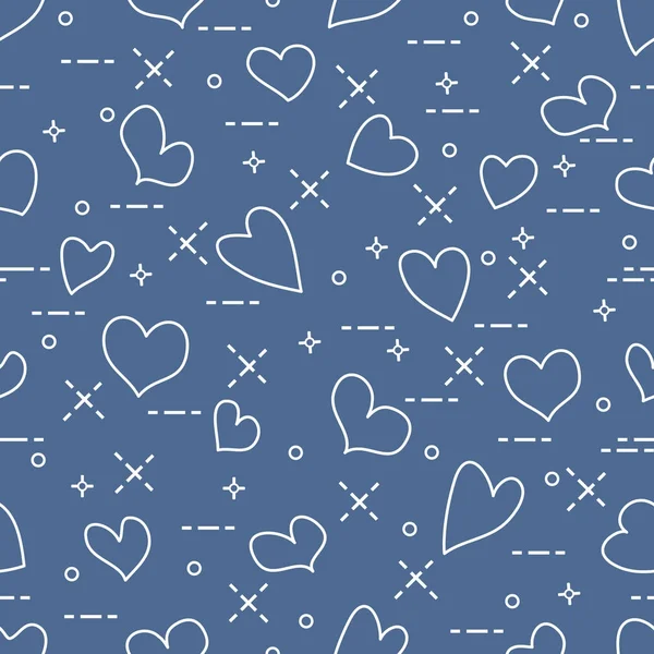 Mignon motif sans couture avec des cœurs. Valentine's — Image vectorielle