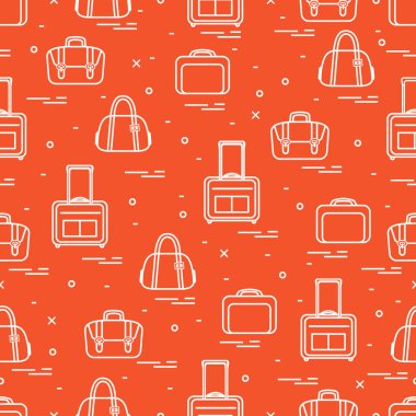 Şirin seamless modeli ile farklı çanta ve bavul için trave