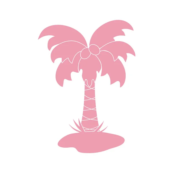 Ícone de vetor bonito da palmeira . — Vetor de Stock