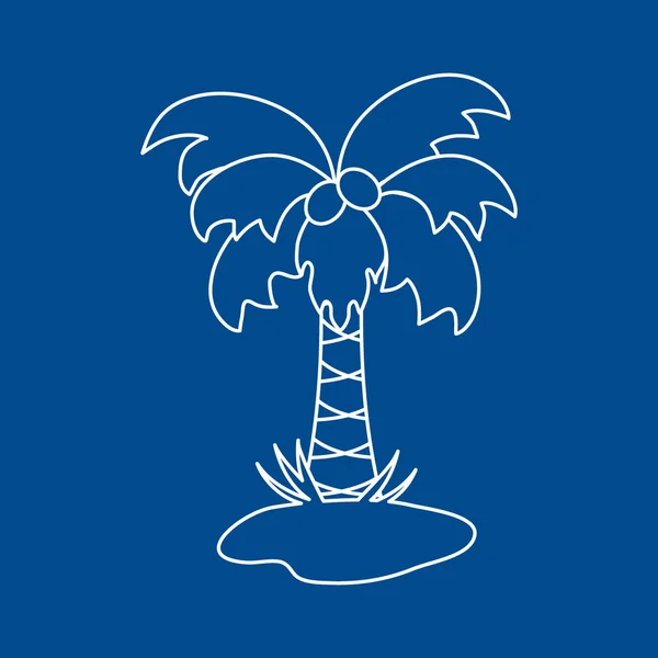 Симпатичная векторная икона пальмы . — стоковый вектор