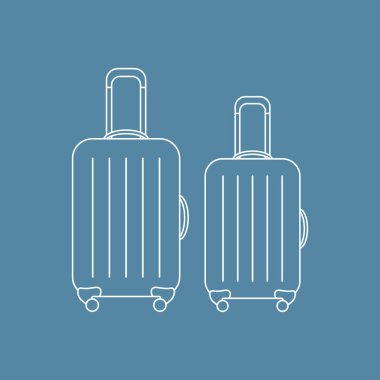 Bavul seyahat için vektör Illustration. Yaz saati, tatil