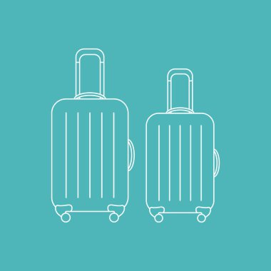 Bavul seyahat için vektör Illustration. Yaz saati, tatil