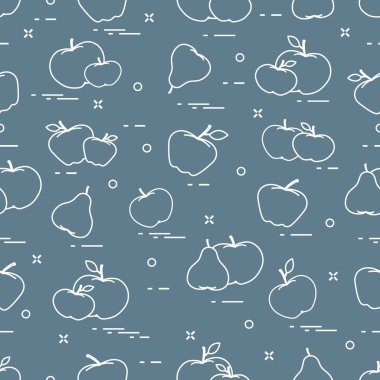 Sulu meyve elma ve armut. Seamless modeli.