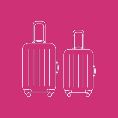 Bavul seyahat için vektör Illustration. Yaz saati, tatil