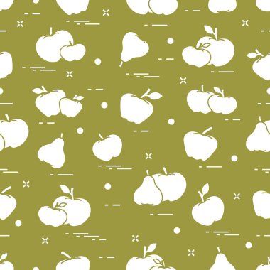 Sulu meyve elma ve armut. Seamless modeli.