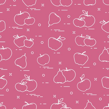 Sulu meyve elma ve armut. Seamless modeli.