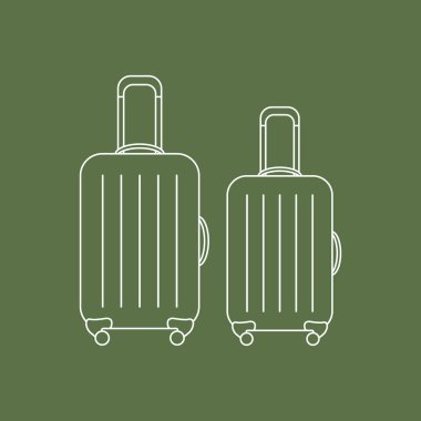 Bavul seyahat için vektör Illustration. Yaz saati, tatil