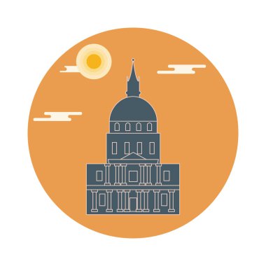 Ünlü bina Paris. Sembol ve Simgesel Yapı.