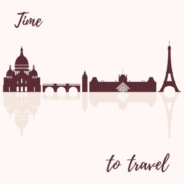 Ünlü binaların ve yapıların Paris.