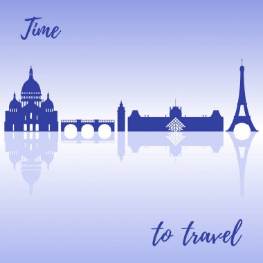 Ünlü binaların ve yapıların Paris.