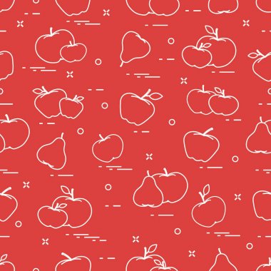 Sulu meyve elma ve armut. Seamless modeli.