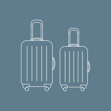 Bavul seyahat için vektör Illustration. Yaz saati, tatil