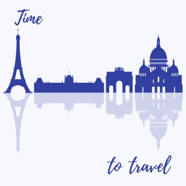 Paris'in ünlü binalar. Simgeler ve simge.