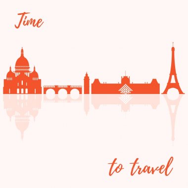 Ünlü binaların ve yapıların Paris.