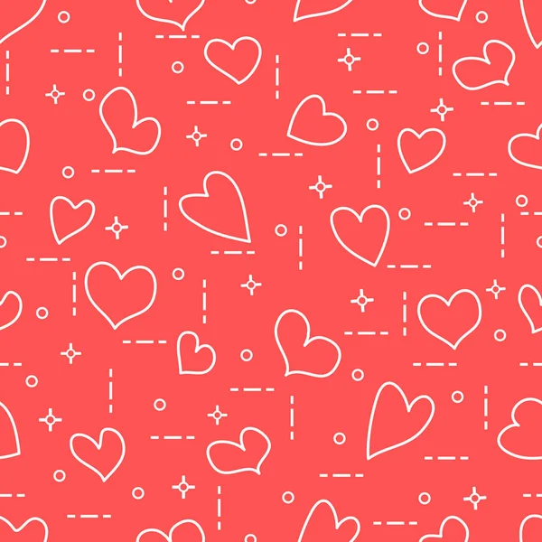 Симпатичный бесшовный рисунок с сердечками. Valentine 's — стоковый вектор