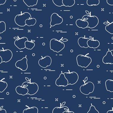 Sulu meyve elma ve armut. Seamless modeli.