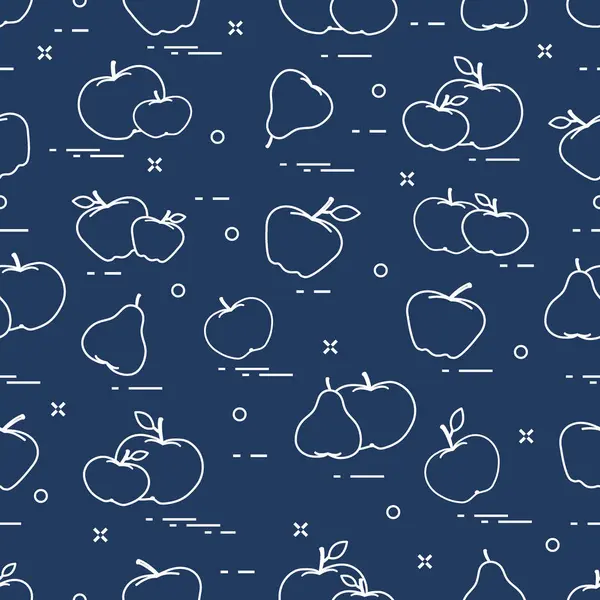 Sulu meyve elma ve armut. Seamless modeli.