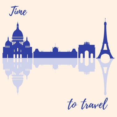 Paris'in ünlü binalar. Simgeler ve simge.