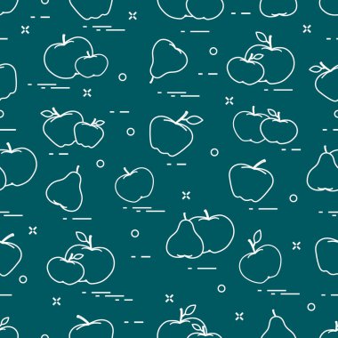 Sulu meyve elma ve armut. Seamless modeli. Duyuru, reklam, afiş veya baskı için Tasarla.