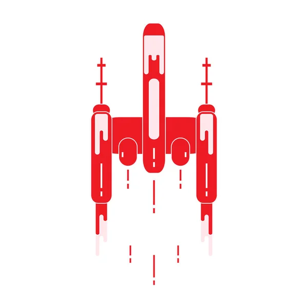 Raumschiff Weltraumforschung Wissenschaft Technologie Design Für Banner Poster Oder Print — Stockvektor