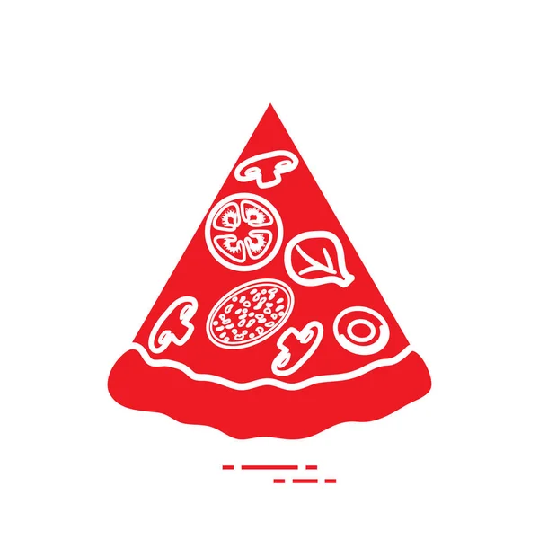 Heerlijke plak van pizza. — Stockvector
